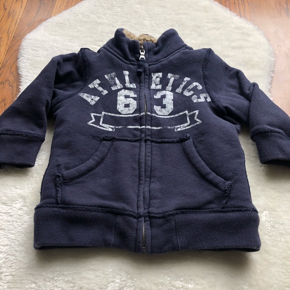 Boys zipup sweater with pocket and fuzzy lining 3T - Picture 2 of 4